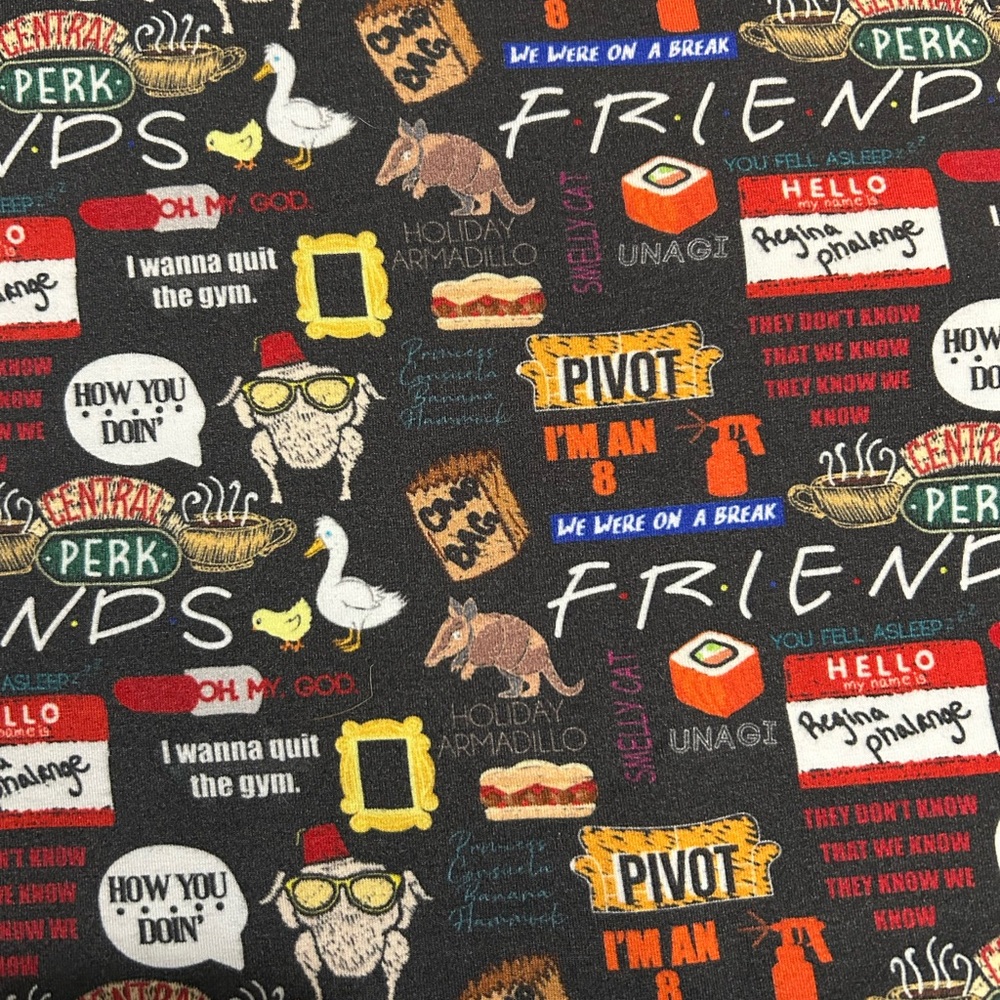 Friends themed fabric!
